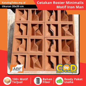 Cetakan Roster Fiber Medan Motif Iron Man
