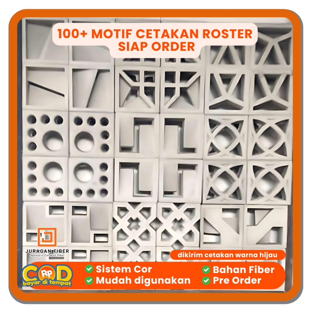 open order cetakan roster beton