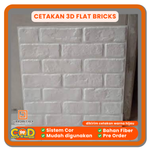 Cetakan Wall Panel 3D Flat Bricks