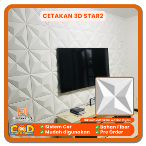 Cetakan Wall Panel 3D Star2
