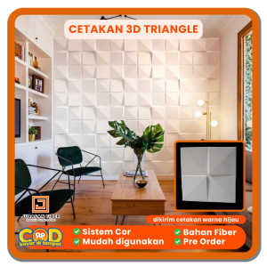 Cetakan Wall Panel 3D Triangle