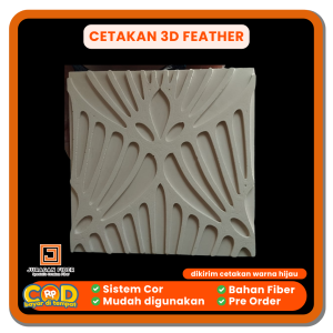 Cetakan Wall Panel 3D Feather