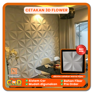 Cetakan Wall Panel 3D Flower
