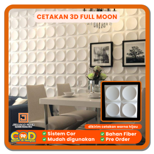 Cetakan Wall Panel 3D Full Moon