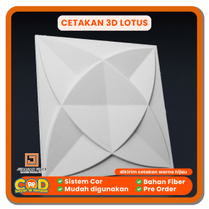 Cetakan Wall Panel 3D Lotus