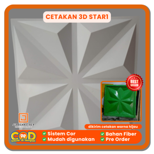 Cetakan Wall Panel 3D Star1