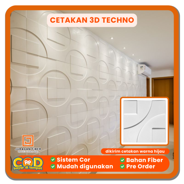 Cetakan Wall Panel 3D Techno