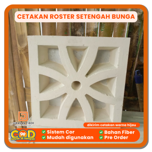 Cetakan Roster Setengah Bunga