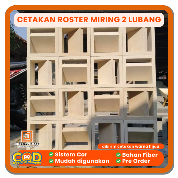 Cetakan Roster Miring 2 Lubang