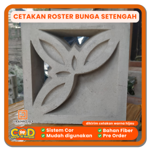 Cetakan Roster Bunga Setengah